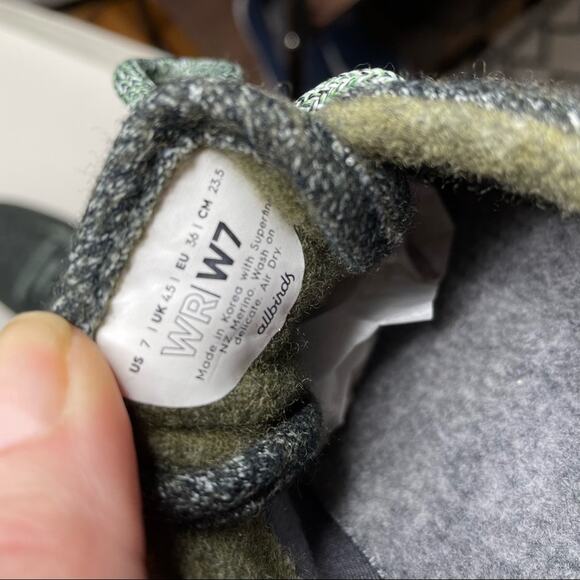 ALLBIRDS dark green wool runners WOMEN'S size 7 sustainable washable - Picture 8 of 8